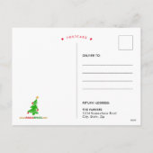 クリスマス漫画の蛙 シーズンポストカード (裏面)