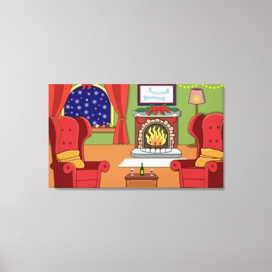 クリスマス火災 キャンバスプリント (正面)