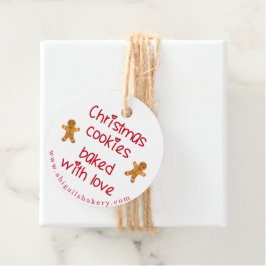 クリスマス焼いたクッキーとラブジンジャーブレッドマン フェイバータグ