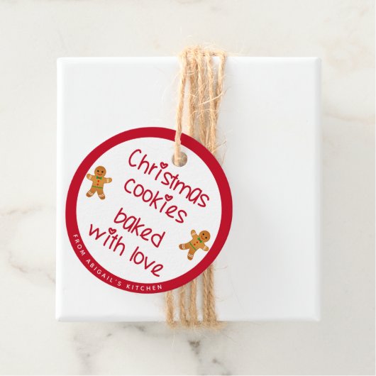 クリスマス焼いたクッキーとラブジンジャーブレッドマン フェイバータグ (インサイチュ)