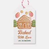 クリスマス焼いたクッキーとラブホリデー ギフトタグ (正面)