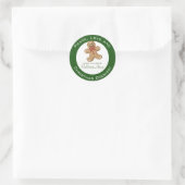 クリスマス焼いたクッキー ラウンドシール (バッグ)