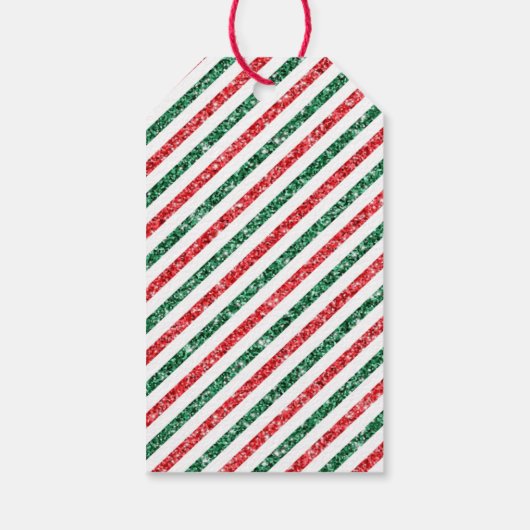 クリスマス焼いたヴィンテージとラブグリッター ギフトタグ (裏面)