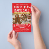 クリスマス焼き菓子販売フェスティバルホリデーレッドビジネス チラシ (ハンドル)