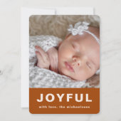 クリスマス焼けオレンジ色のスノーフレーク写真 シーズンカード (正面)