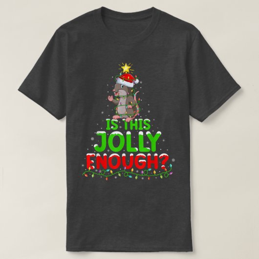 クリスマス照明はすてきこの十分なラットクリスマスT Tシャツ (デザイン正面)