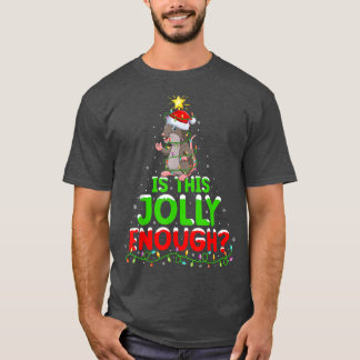 クリスマス照明はすてきこの十分なラットクリスマスT Tシャツ