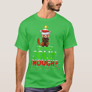 クリスマス照明はすてきこれだけのレッドパンダクリス Tシャツ