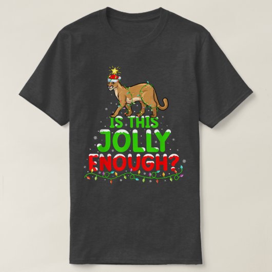 クリスマス照明は十分なすてきクーガークリスマ Tシャツ (デザイン正面)