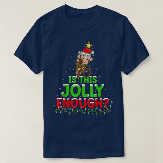 クリスマス照明は十分なすてきボノボクリスマ Tシャツ (デザイン正面)