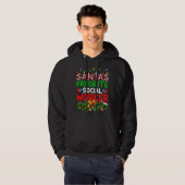 クリスマス照明サンタのお気に入りのソーシャルワーカーChris パーカ (正面フル)