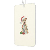 クリスマス照明サンタシルキーテリアードッグクリスマス_1 カーエアーフレッシュナー (左)