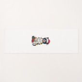 クリスマス照明サンタハットアメリカン秋田ドッグクリスム ヨガマット (正面(横))