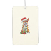 クリスマス照明サンタハットカナンドグクリスマス_1 カーエアーフレッシュナー (正面)