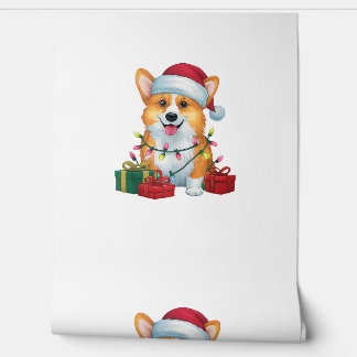 クリスマス照明サンタハットコルギドッグクリスマス_1 壁紙