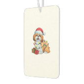 クリスマス照明サンタハットシーズー（犬）ツドッグクリスマス カーエアーフレッシュナー (左)