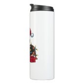 クリスマス照明サンタハットダッシュンドドッグクリスマス タンブラー (回転右)