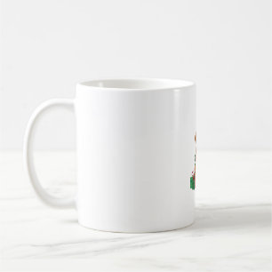 クリスマス照明サンタハットフラットコーテッドレトリエバードッグ コーヒーマグカップ