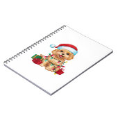 クリスマス照明サンタハットマルティポドグクリスマス ノートブック (左側)