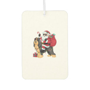 クリスマス照明サンタライディングハバニーズ犬のクリスマス カーエアーフレッシュナー