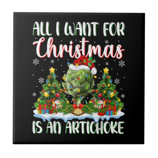 クリスマス照明サンタ私はクリスマスのために欲しいすべてはA タイル (正面)