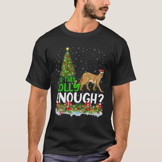 クリスマス照明ツリーすてきは十分Cougar Chr Tシャツ (正面)