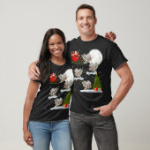 クリスマス照明ツリーサンタライディングスノーウィークフクロウバードチャール Tシャツ (ユニセックス)