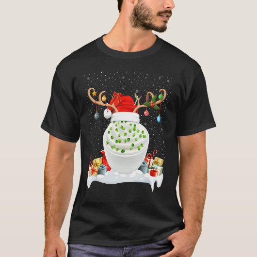 クリスマス照明トインデアサンタハットサワークリームキリスト Tシャツ (正面)