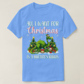 クリスマス照明私がクリスマスのために欲しいすべてはブロンである Tシャツ (デザイン正面)