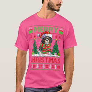 クリスマス照明醜いカバリヤキングチャールズスパニエル犬C Tシャツ