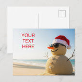 クリスマス熱帯雪だるま ポストカード (正面/裏面)