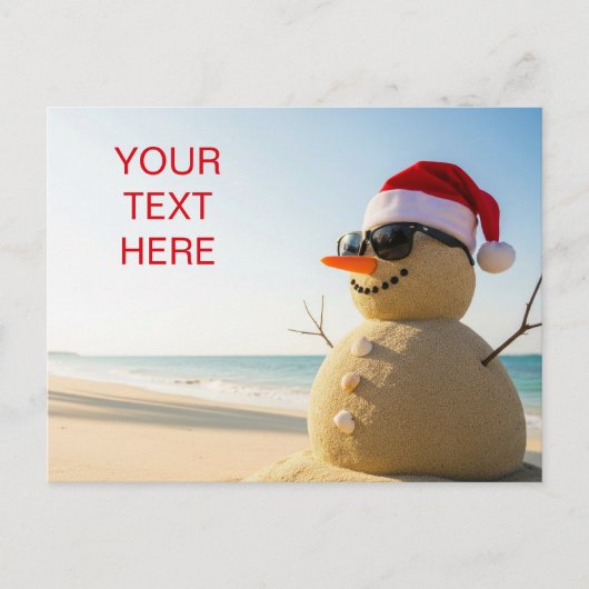 クリスマス熱帯雪だるま ポストカード (正面)