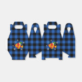 クリスマス熱帯魚の青いバッファローパターンの漫画 フェイバーボックス (折り畳みなし)