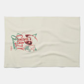 クリスマス熱狂するの休暇 キッチンタオル (横)