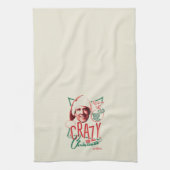 クリスマス熱狂するの休暇 キッチンタオル (縦)