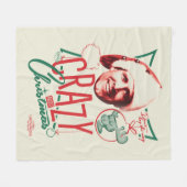 クリスマス熱狂するの休暇 フリースブランケット (正面(横))