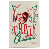 クリスマス熱狂するの休暇 ミディアムペーパーバッグ (正面)