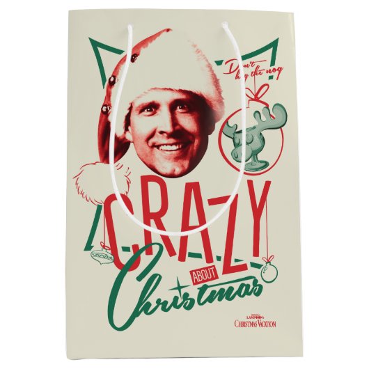 クリスマス熱狂するの休暇 ミディアムペーパーバッグ (正面)