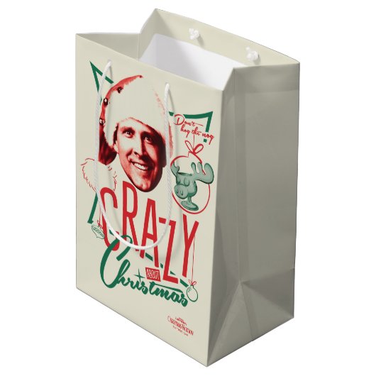 クリスマス熱狂するの休暇 ミディアムペーパーバッグ (裏面アングル)