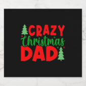 クリスマス熱狂するパパ スパークリングワインラベル (シングルラベル)