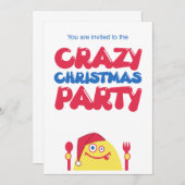 クリスマス熱狂するパーティー 招待状 (正面/裏面)