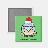 クリスマス熱狂する親戚 マグネット (正面/裏面)