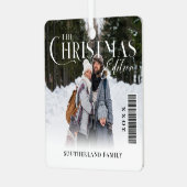 クリスマス版家族写真雑誌の表紙 メタルオーナメント (正面左)