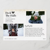 クリスマス版家族写真雑誌の表紙 箔シーズンカード (裏面)