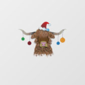 クリスマス牛 ウィンドウサイン (シート)