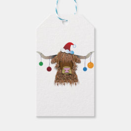クリスマス牛 ギフトタグ