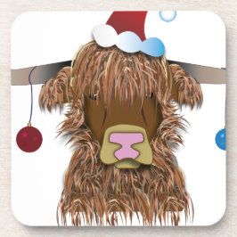 クリスマス牛 コースター