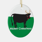 クリスマス牛 セラミックオーナメント (右)