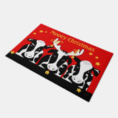 クリスマス牛 ドアマット (アングル)