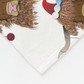 クリスマス牛 フリースブランケット (角)